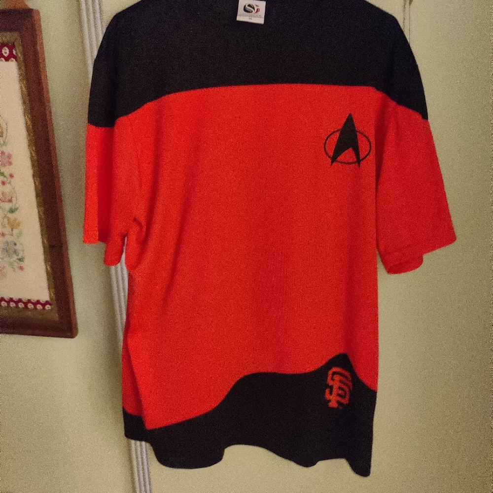 SF Giants Star Trek TNG orange  jersey